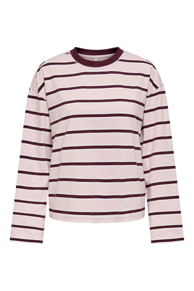 Only - Onlfreja L/S Stripe Top Cc - 5126939 Pale Lilac Freja Autumn (Fig)