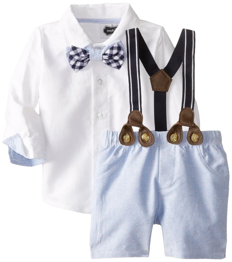 Baby-Boys Chambray 3 Pc Suit Set Boys Easter Suit - Wedding , Party Suit for Boys