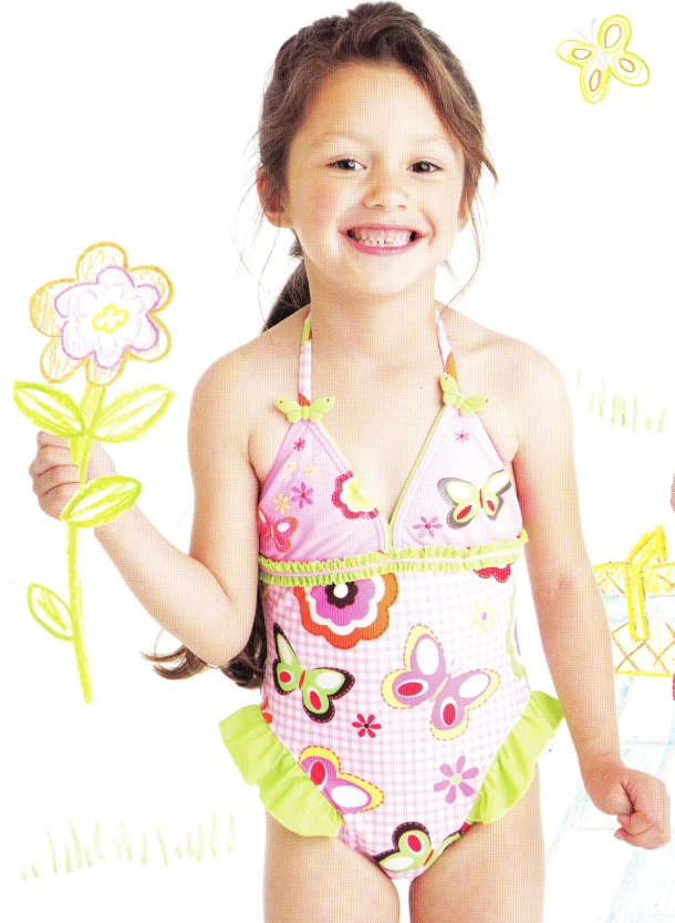 Butterfly Picnic Garden Swimsuit 2T - 6