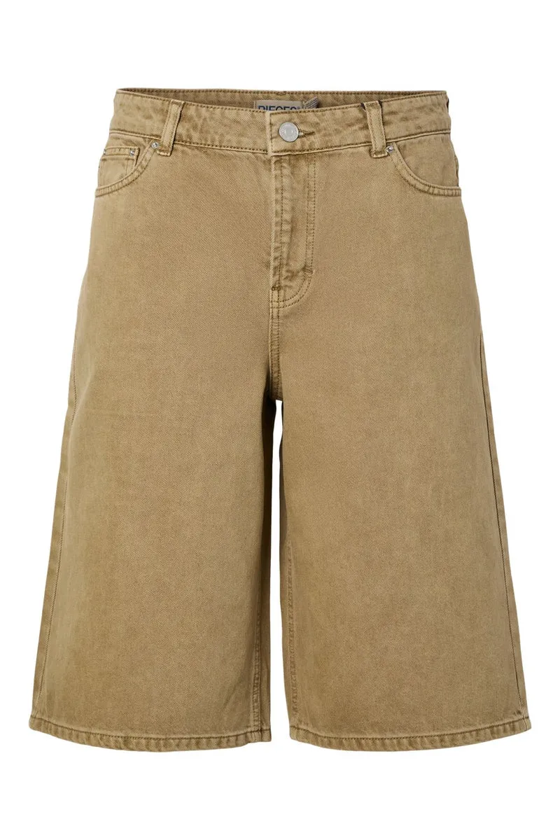Pieces - Pckate Jorts - 5011165 Cedar Heavy Wash
