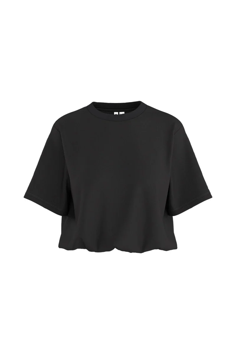 Hypedrop - Hdina Ss Balloon Cropped T-Shirt 32000799 - 5236889 - Black