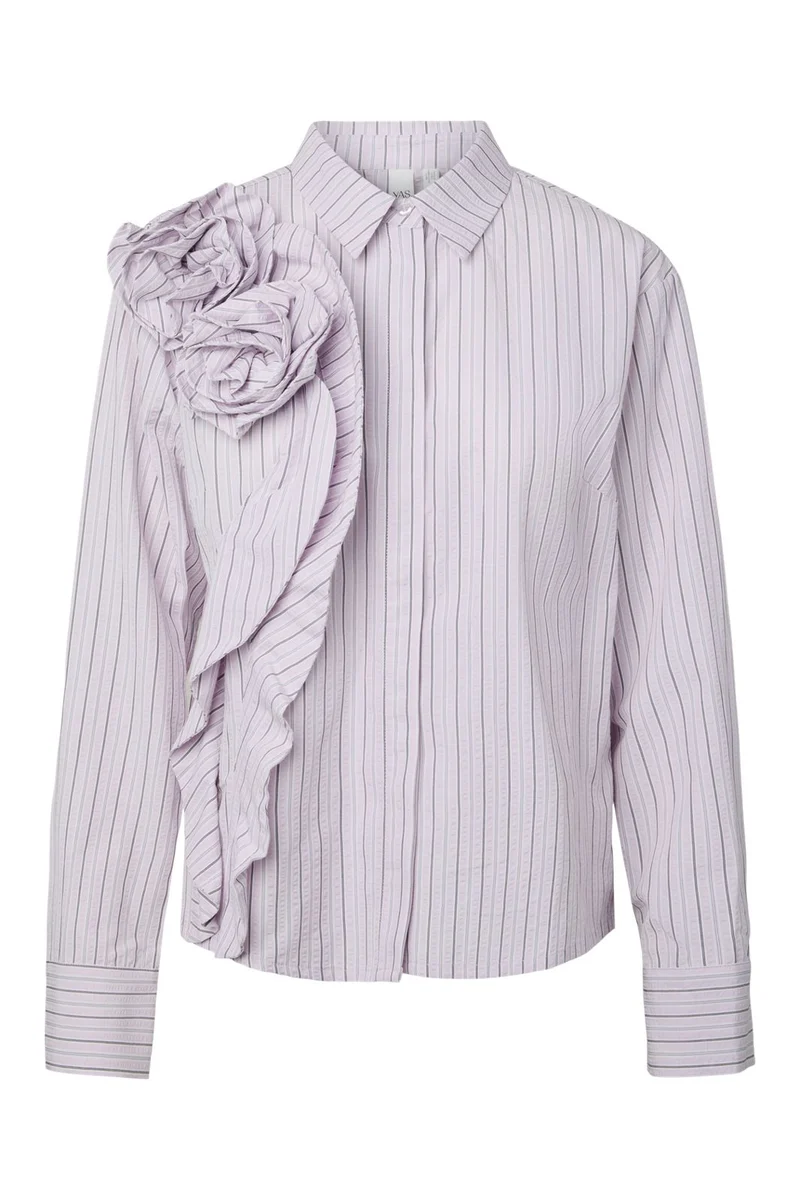 YAS - Yasrosa Ls Shirt Story - 5179777 Orchid Petal W Stripes