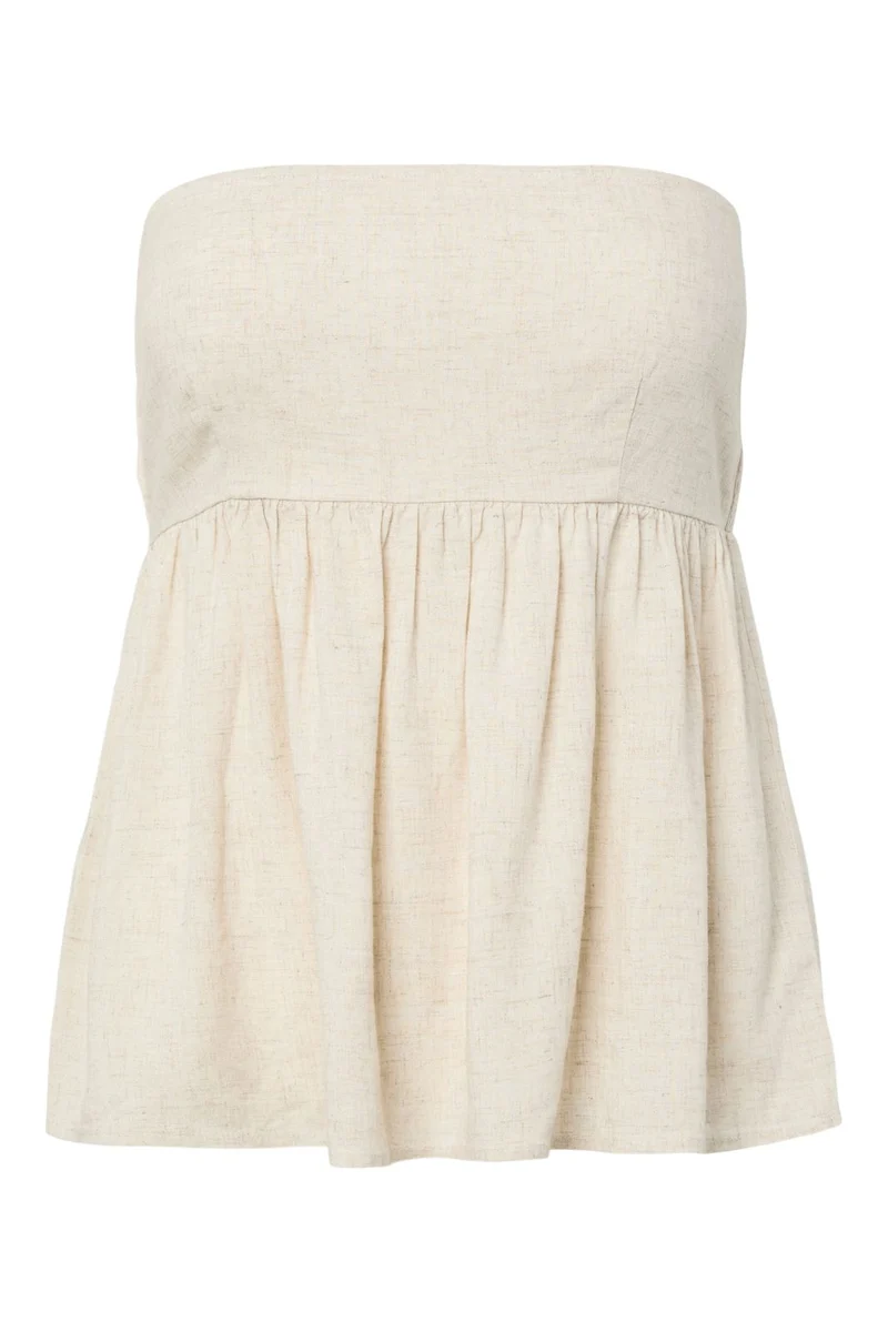 Pieces - Pcpia Strapless Top - 5061111 Birch Melange