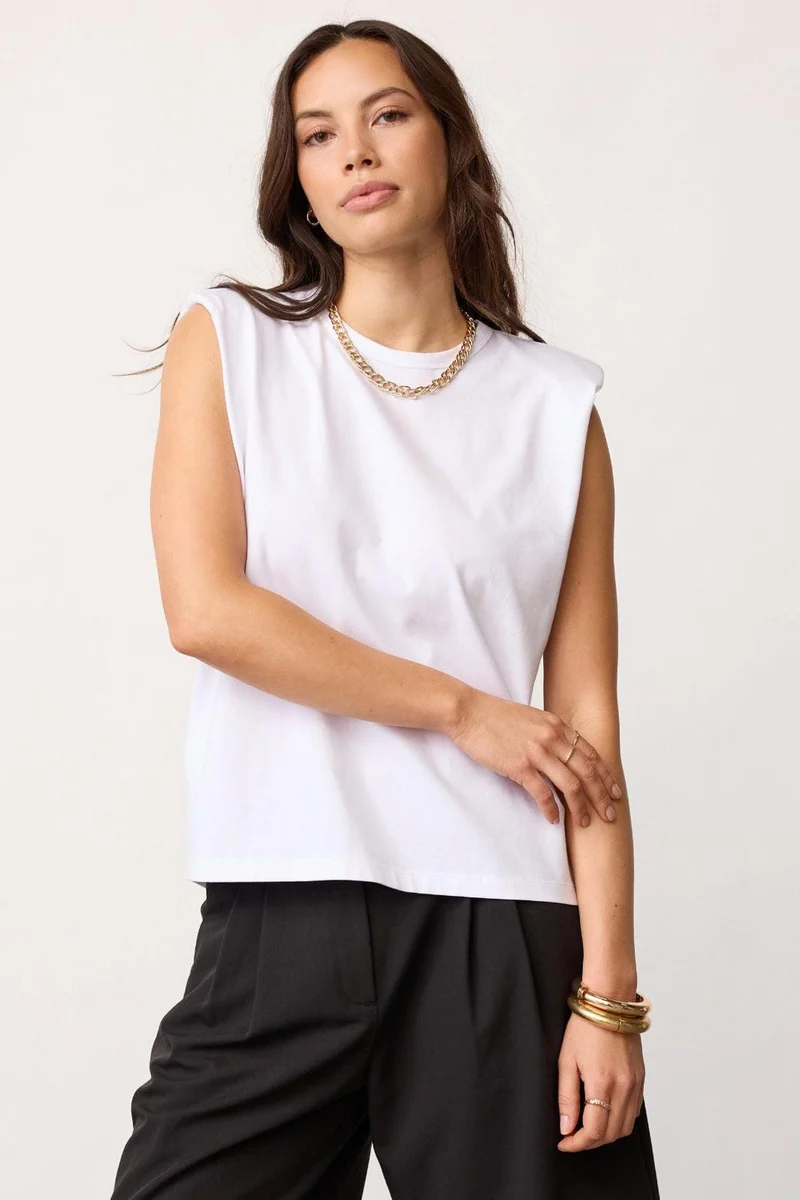 Co´Couture - Eddiecc Tee 43037 - 4000 - White