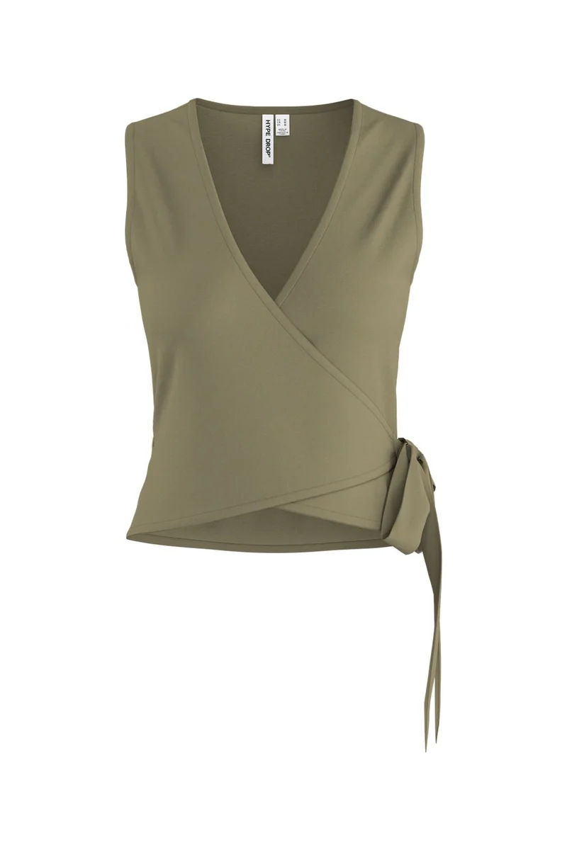 Hypedrop - Hdvina Sl Wrap Top 32001083 - 5233271 - Tea Leaf