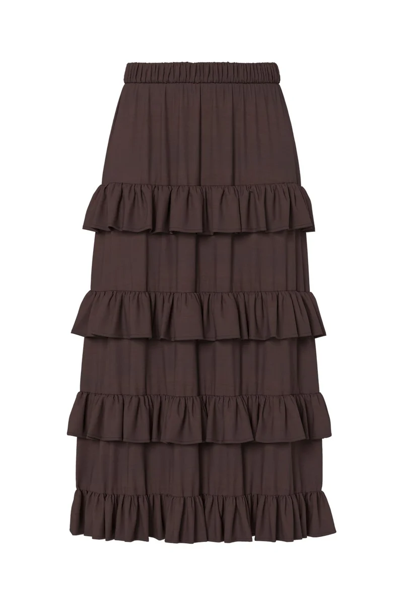 YAS - Yaswima Ankle Skirt - 5018261 Coffee Bean