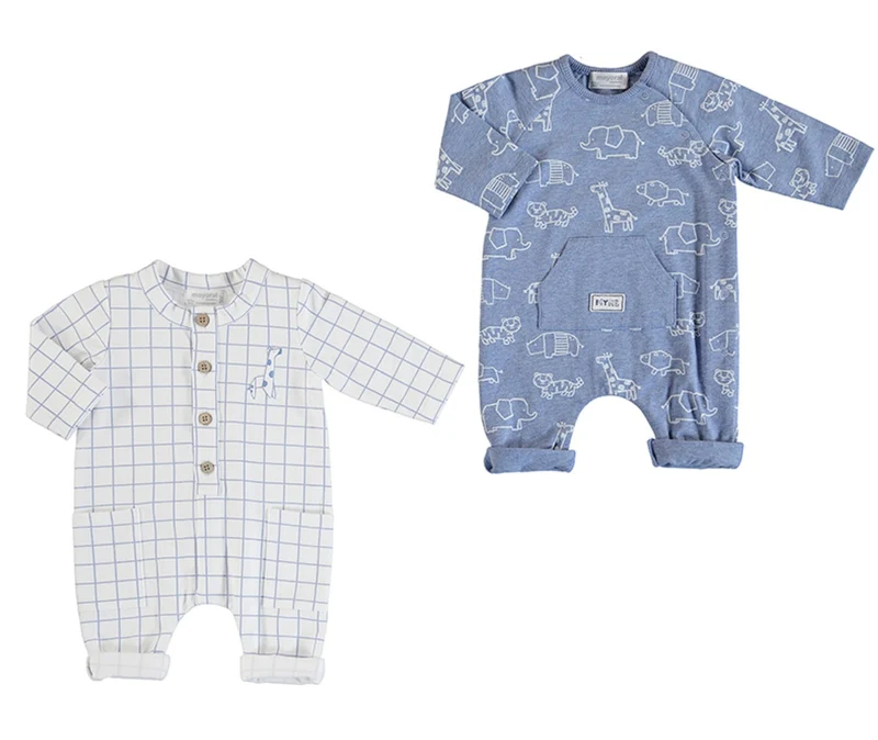 Mayoral Infant Toddler Coverall Safari Set - 2 Pc Set