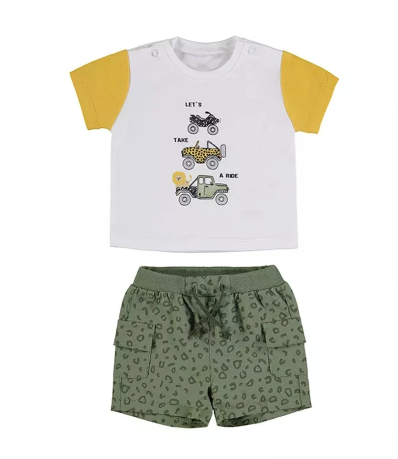 Baby Boys Let's Take A Ride Safari Short Set