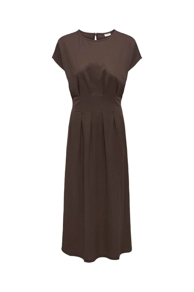 JDY - Jdyrebekka Life S/S Midi Dress - 5057766 Chocolate Brown