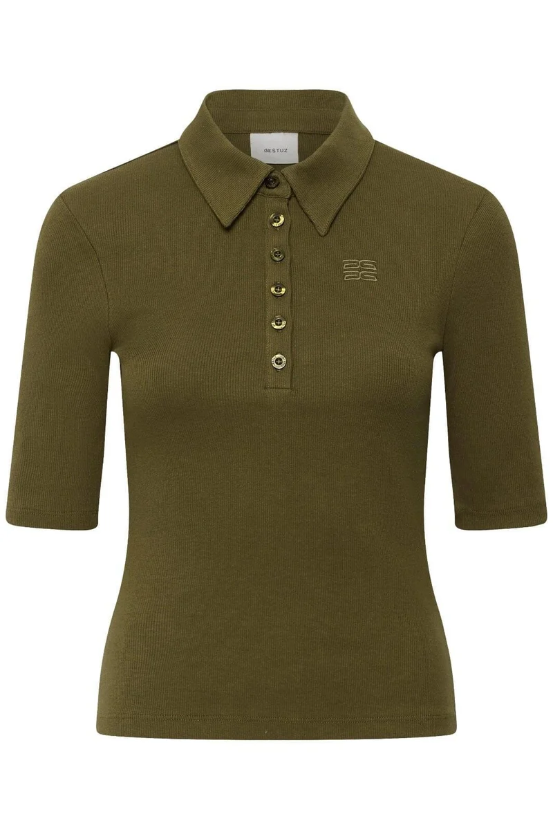 Gestuz - Gzdrew Polo Top 10910593 - 190622 - Military Olive