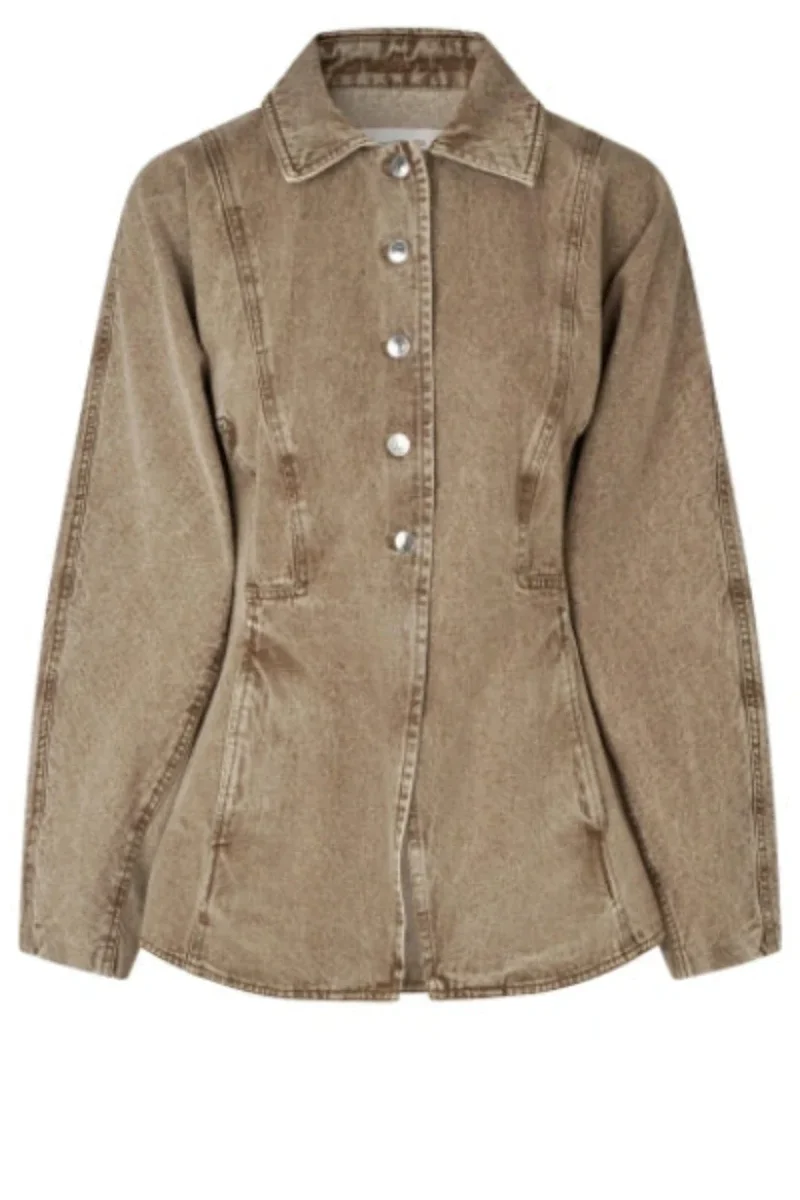 Second Female - Isana Fitted Denim Jacket 61291 - 6016 Camel