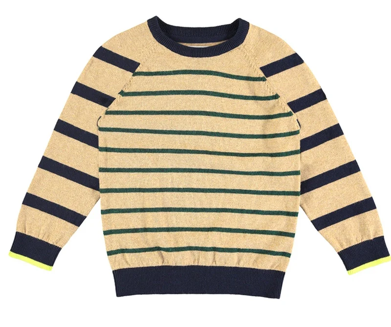Mayoral Boys Tan Stripe Dress Sweater Boys 5-8