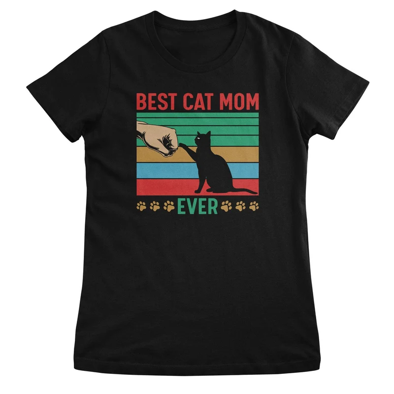 Best Cat Mom Ever Girly Top