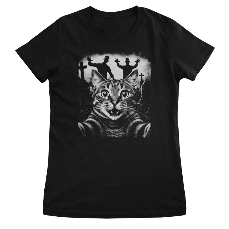 Cat Zombie Panic Girly Top