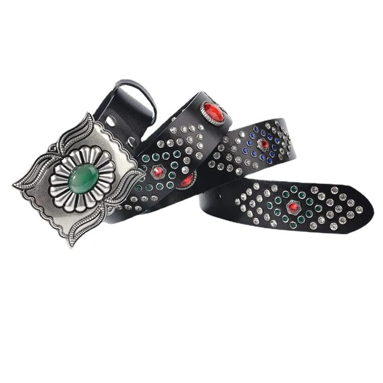 Gothic Emerald dubbbälte för män