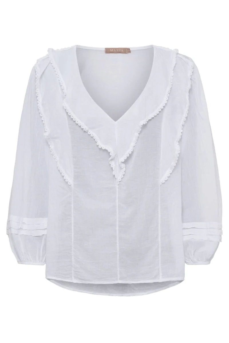 Marta Du Chateau - Mdcrosamaria Blouse TC68179 - White