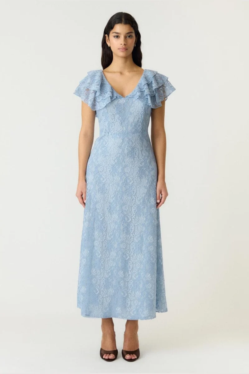 YAS - Yaslovisa Ss Ankle Lace Dress - 5132282 Skyway