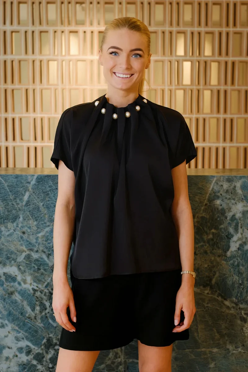 Liberte - Pip Ss Pearl Blouse 22379 - Black