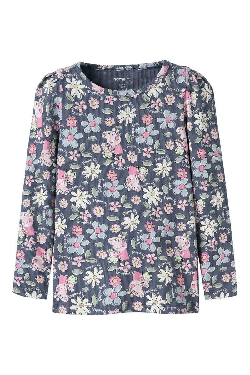 Name It - Nmfjundi Peppa Ls Slim Top - 5041948 Vintage Indigo