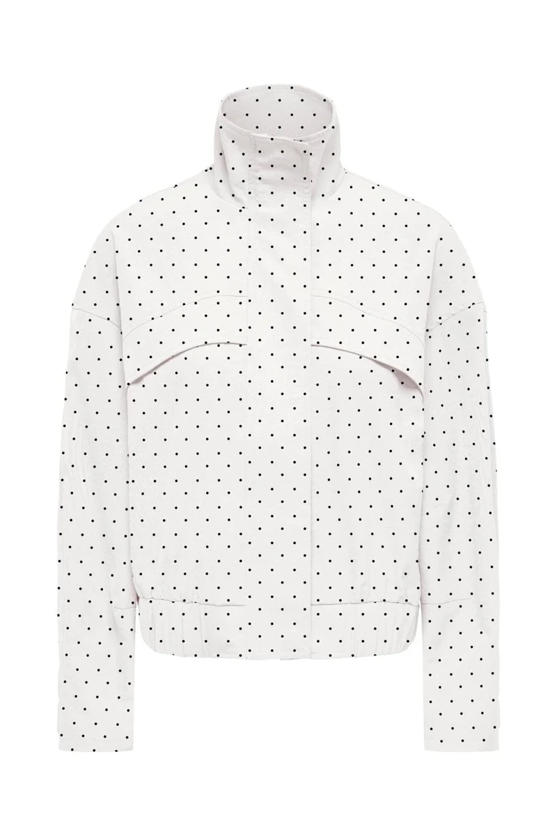 JDY - Jdynaomi L/S Jacket - 5095882 Cloud Dancer Black Dots