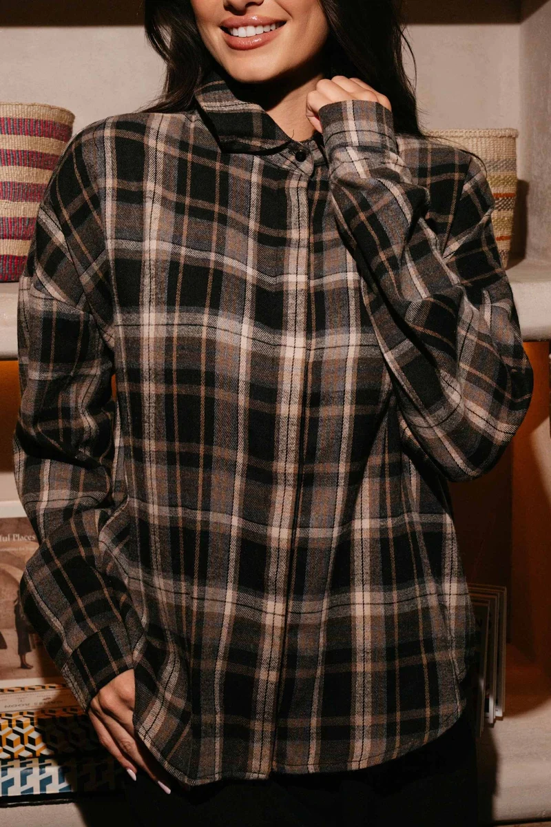 Liberte - Siri Ls Shirt 22471 - Black Creme Check