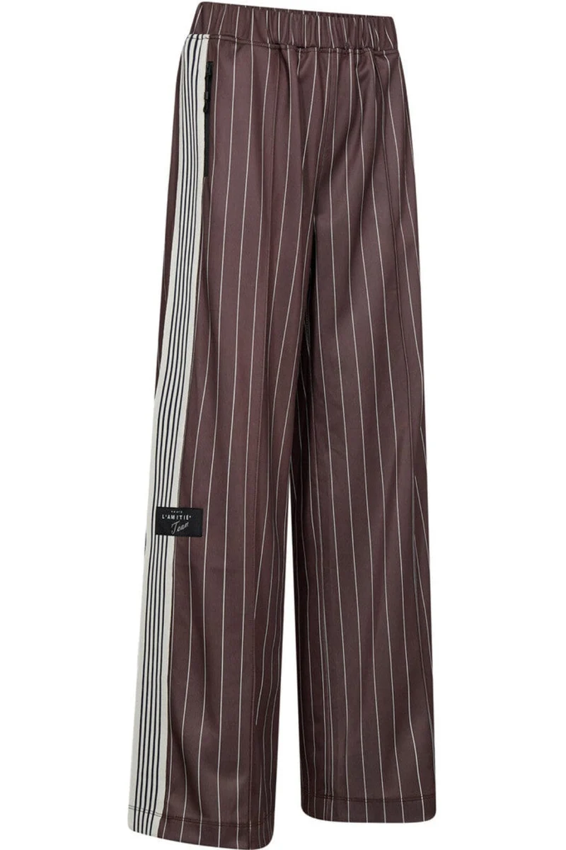 Haute L'Amitié - Baggy Pin Stripe Track Pants HL10493 - Mocca