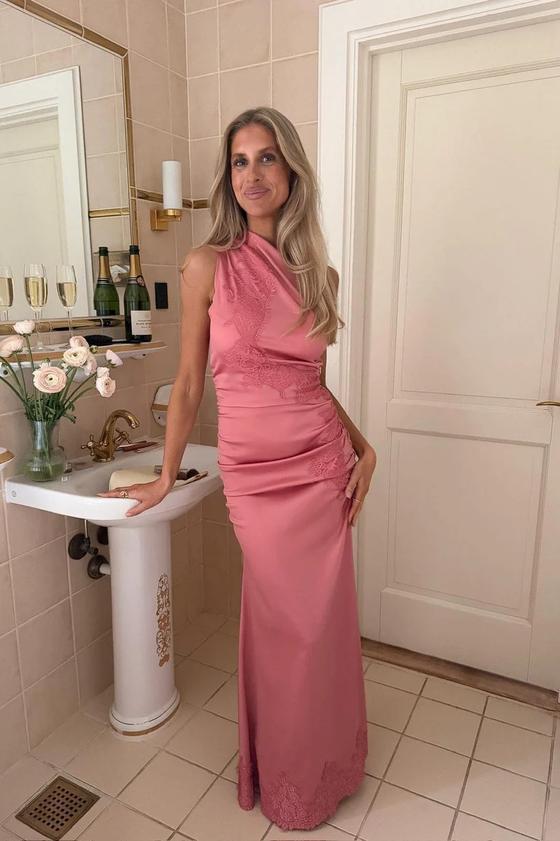 BYIC - Andreaic Maxi Dress A25194 - Pink Lace