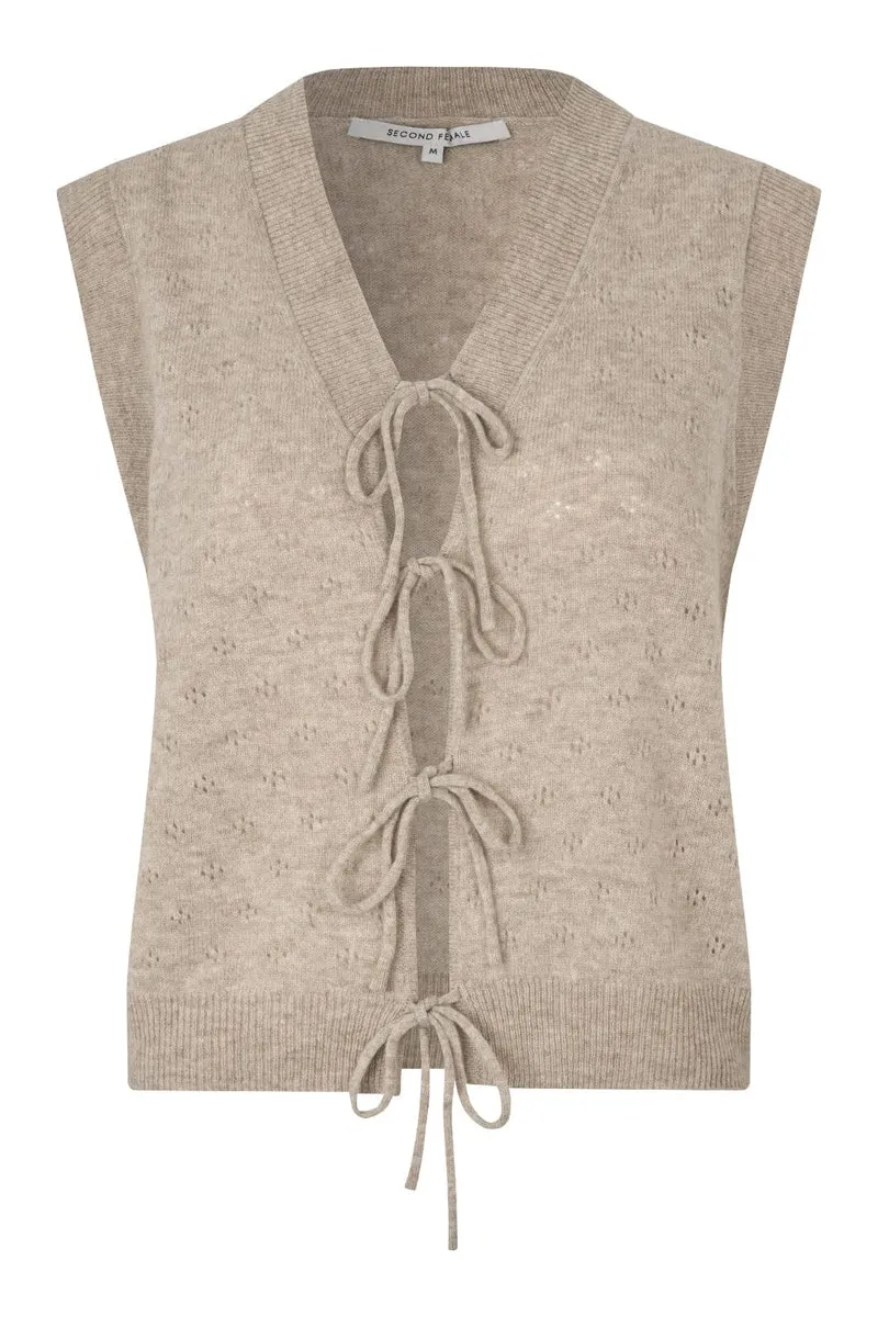 Second Female - Amala Knit Vest 60847 - 1047 Plaza Taupe