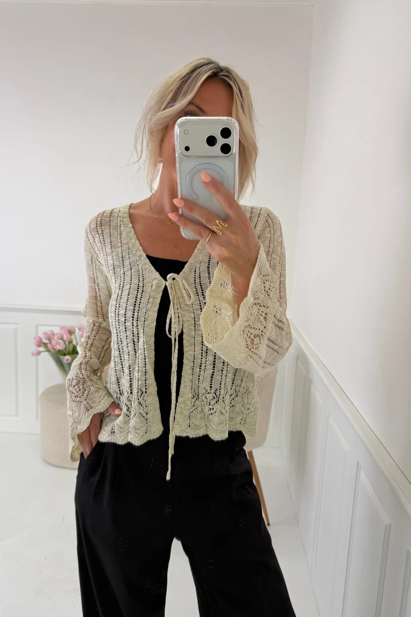 A-Bee - Liliane Cardigan - Beige