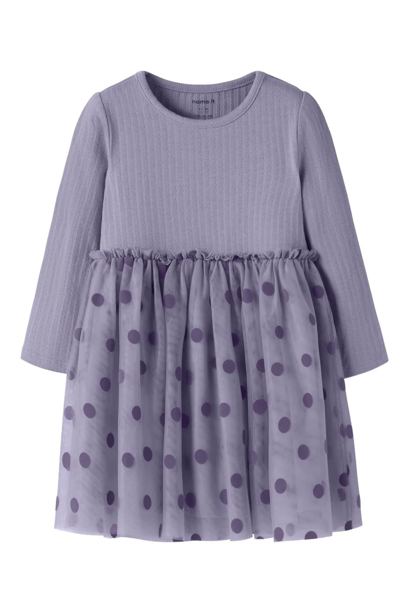 Name It - Nmfnagina Ls Tulle Dress - 5075783 Heirloom Lilac