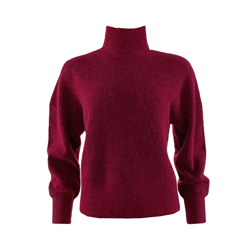 Frida Mock Neck - Old Wine