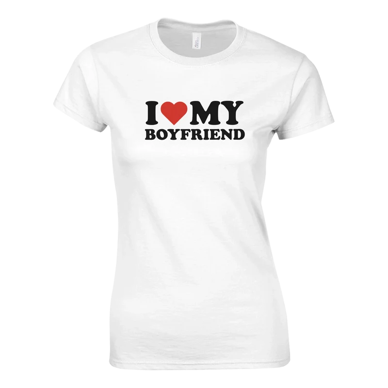 T-shirt Dam - I Love My Boyfriend