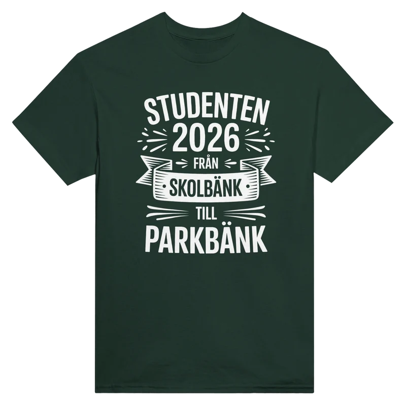 T-shirt - Studenten - Från skolbänk till parkbänk