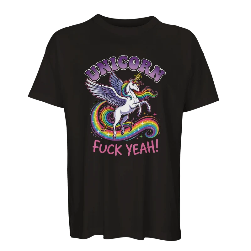 Oversized T-shirt - Unicorn F*ck Yeah